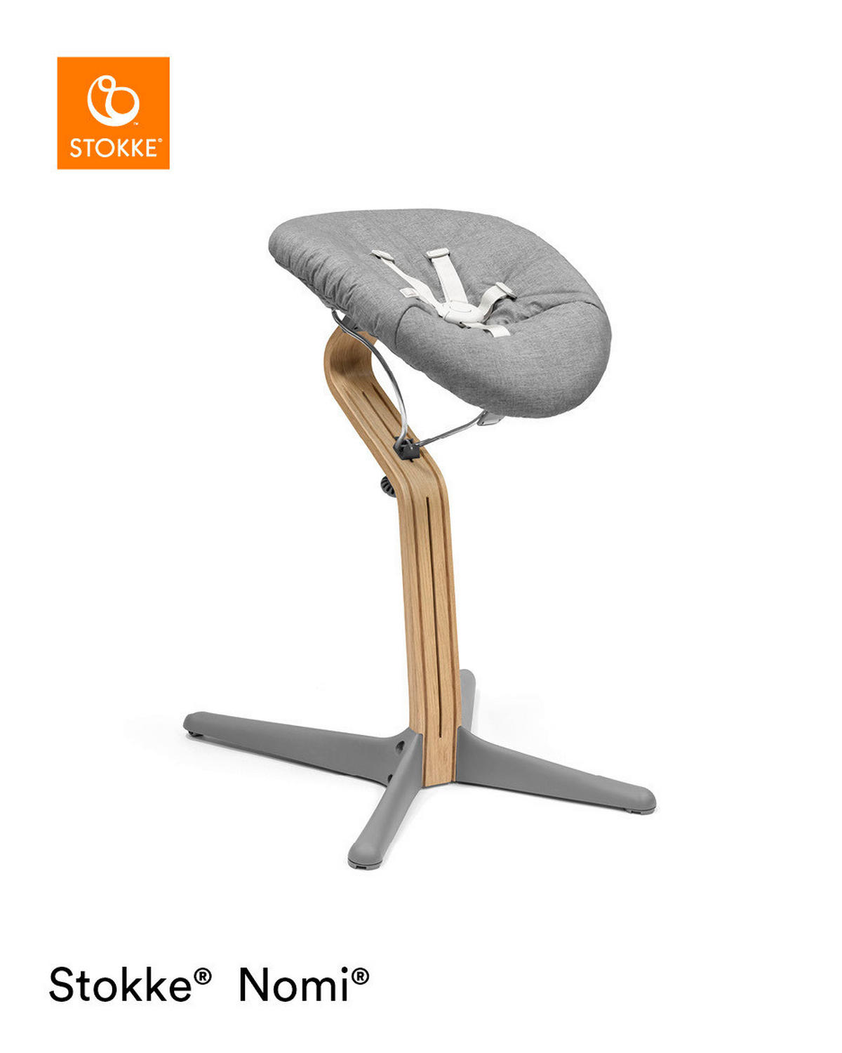 STOKKE NOMI OAK STUHL NOMI CHAIR OAK  - Eichefarben/Grau, Trend, Holz (52/83,50/59cm) - Stokke