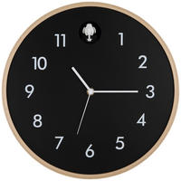 WANDUHR 31,5 cm   - Schwarz/Naturfarben, LIFESTYLE, Holz/Holzwerkstoff (31,5cm) - Novel