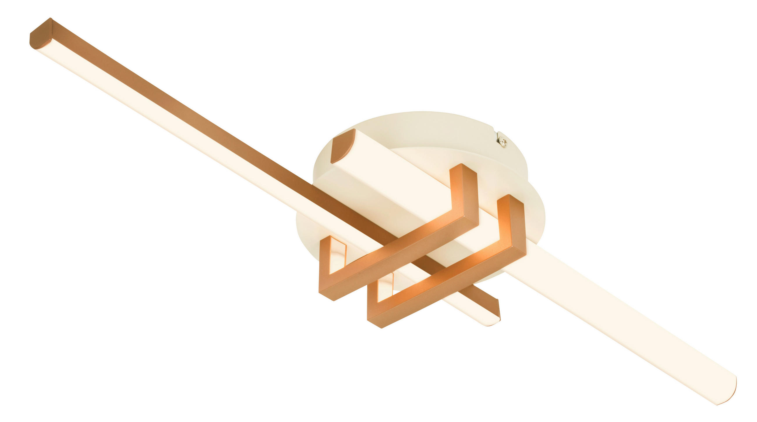 LED MENNYEZETI LÁMPA - cappuccino/szürkésbézs, Design, műanyag/fém (58,5/7,5/16cm)