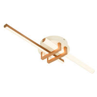 LED MENNYEZETI LÁMPA - cappuccino/szürkésbézs, Design, műanyag/fém (58,5/7,5/16cm)