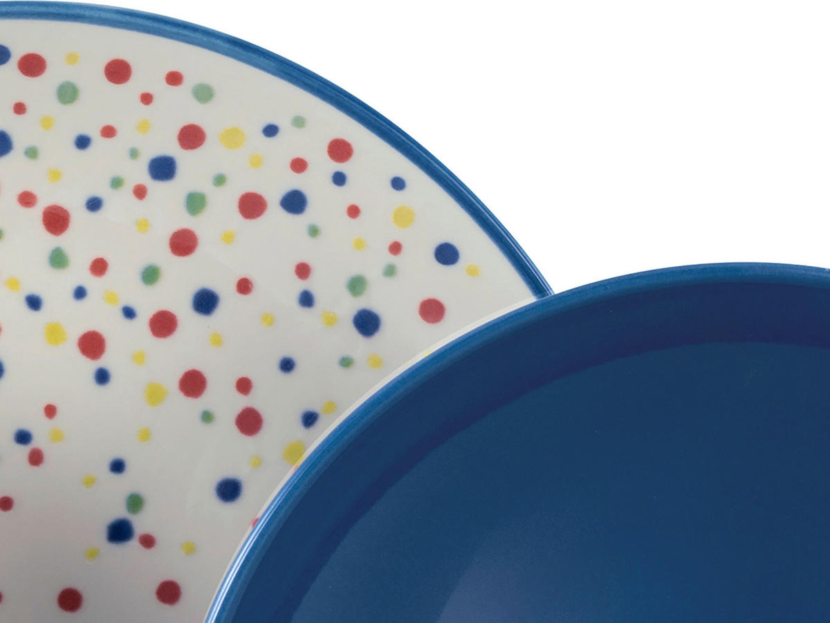 SERVIS Joy Blau-bunt 12 delar  - blå/cremefärgad, Basics, keramik - Creatable