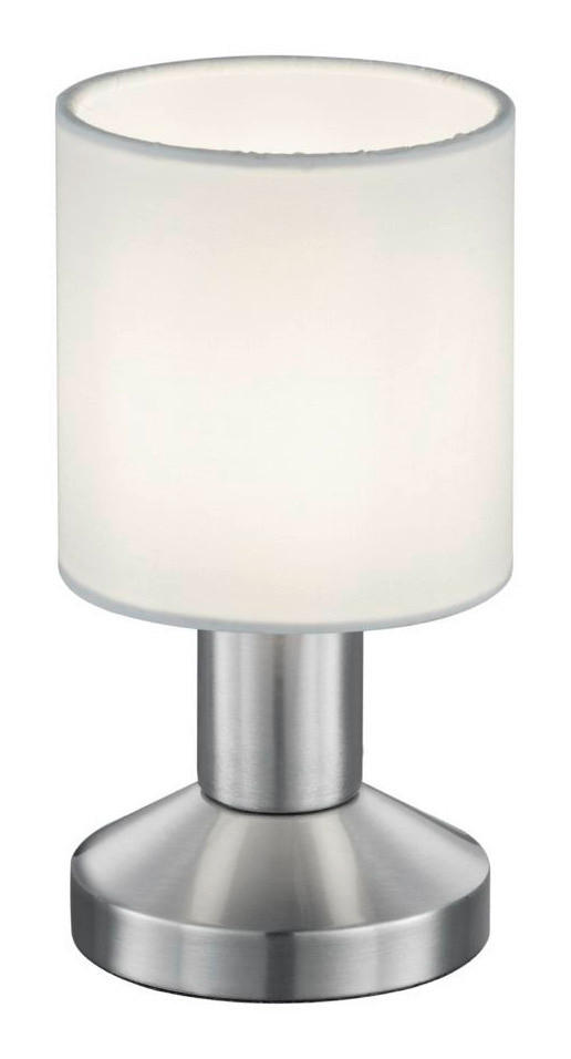 STONA LAMPA - boja nikla/bela, Konvencionalno, metal/tekstil (9,5/18cm) - Boxxx