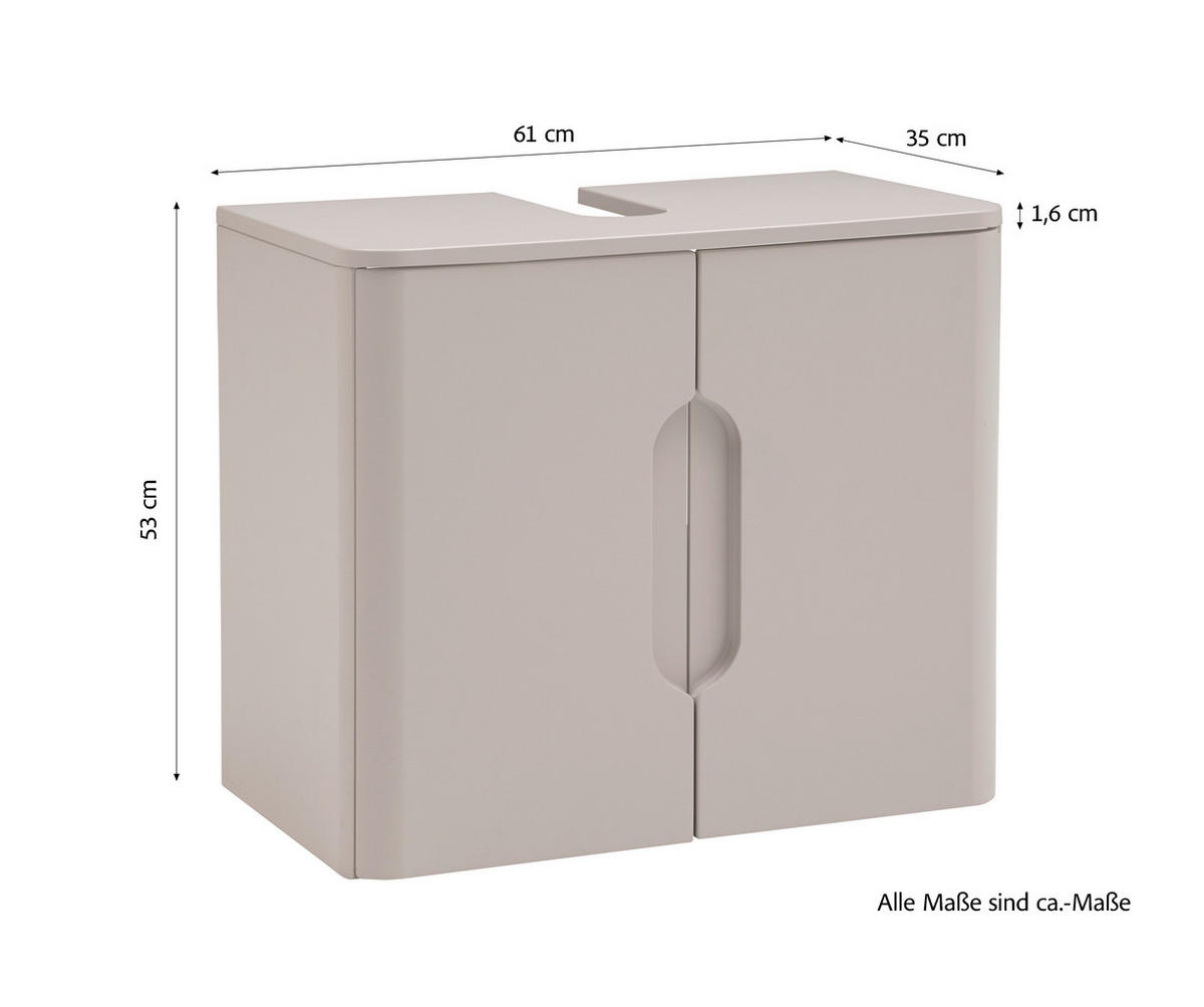 WASCHBECKENUNTERSCHRANK 61/53/35 cm  - Kaschmir, KONVENTIONELL, Holzwerkstoff (61/53/35cm) - Xora