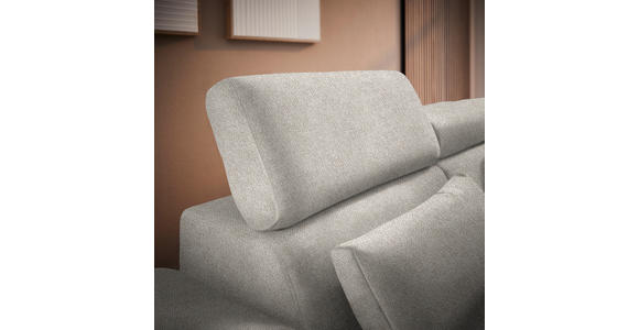 ECKSOFA in Velours Beige  - Beige/Schwarz, Design, Textil/Metall (299/264cm) - Novel