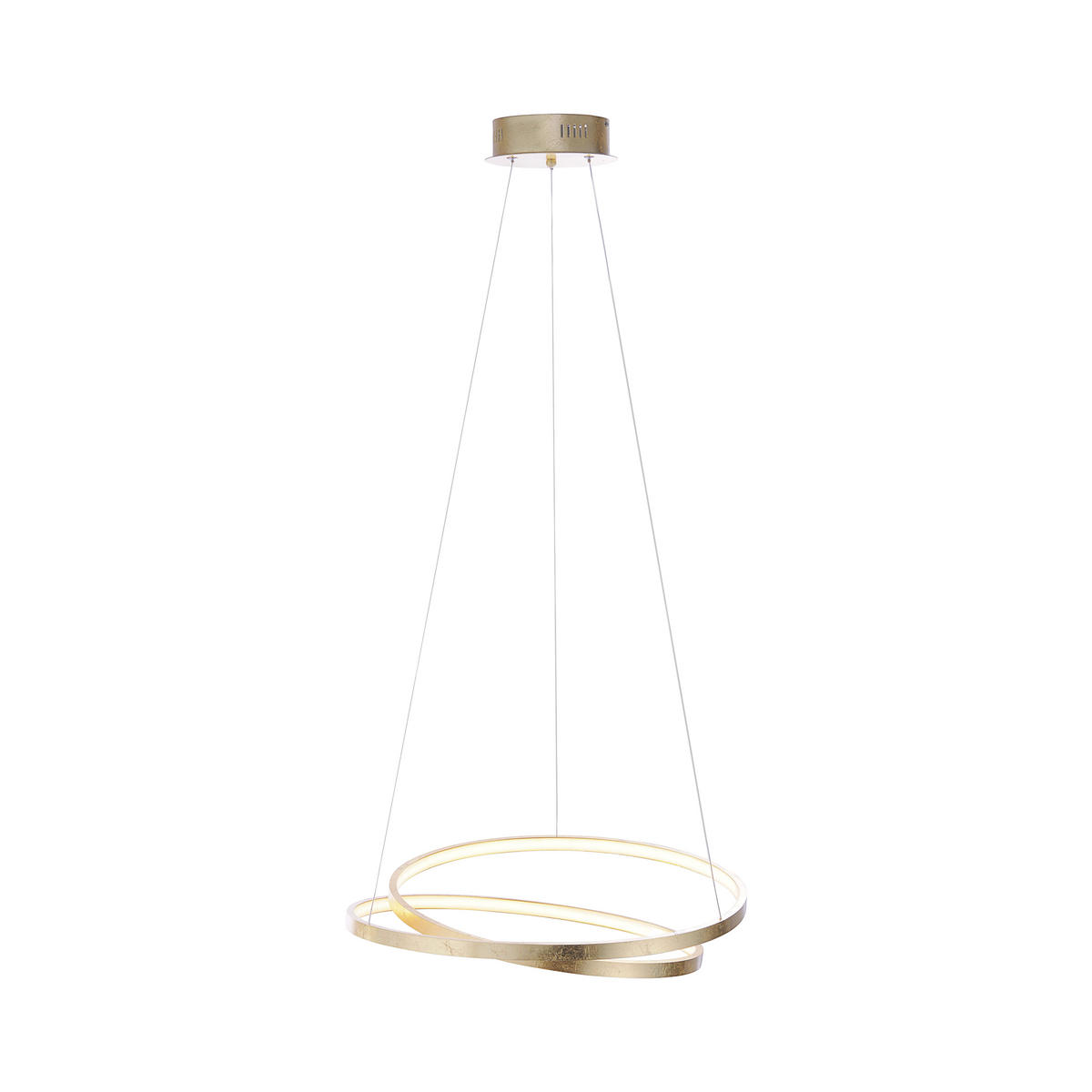 LED-HÄNGELEUCHTE   55 cm  - Goldfarben, Design, Metall (55cm) - Paul Neuhaus