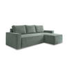 ECKSOFA in Grün  - Weiss/Schwarz, Design, Kunststoff/Textil (250/156cm) - MID.YOU