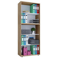 AKTENREGAL 70/178/37 cm  - Schwarz/Sonoma Eiche, Basics, Holzwerkstoff/Kunststoff (70/178/37cm) - MID.YOU