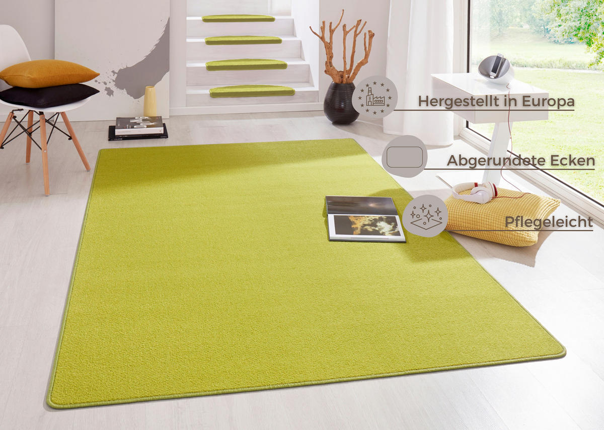 FLACHWEBETEPPICH 80/150 cm Fancy Hellgrün  - Hellgrün, Basics, Kunststoff (80/150cm)