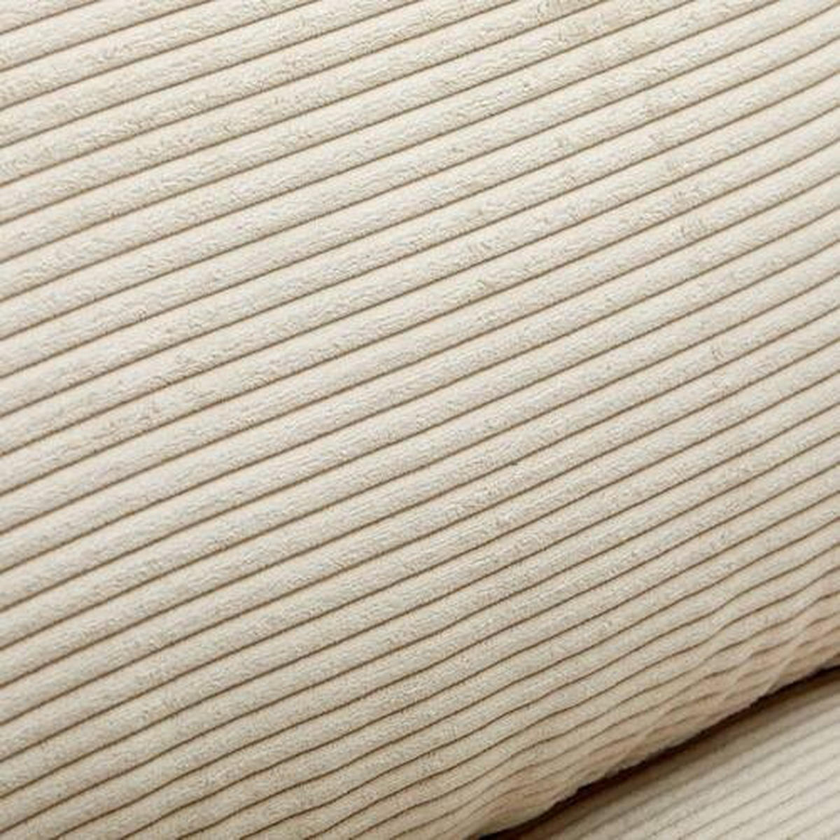 ECKSOFA Beige Cord  - Beige/Schwarz, Design, Kunststoff/Textil (240/175cm) - Landscape