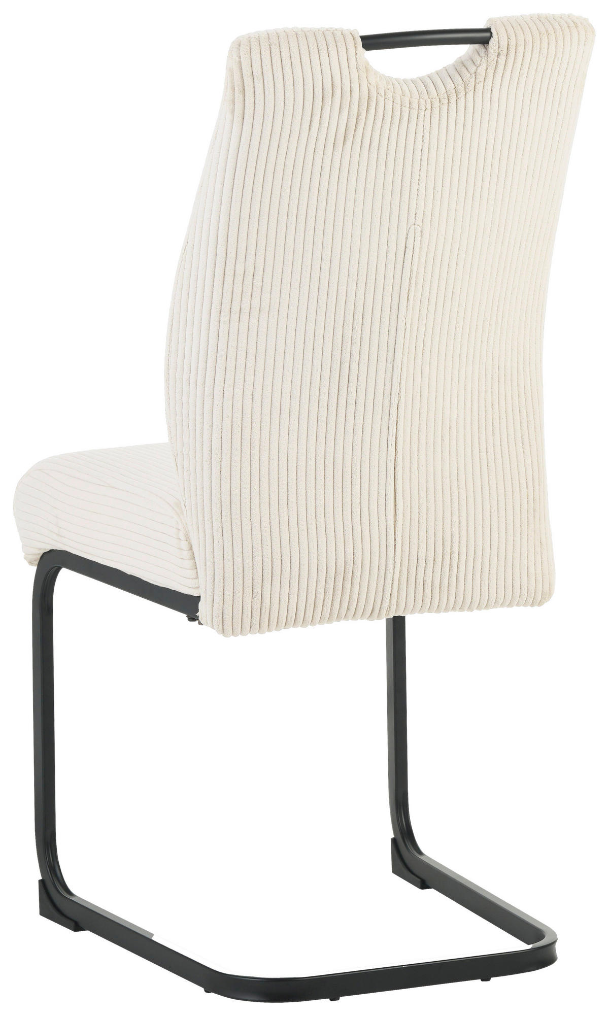 SCHWINGSTUHL  in Eisen Cord  - Beige/Schwarz, Design, Textil/Metall (43/97/57cm) - home24