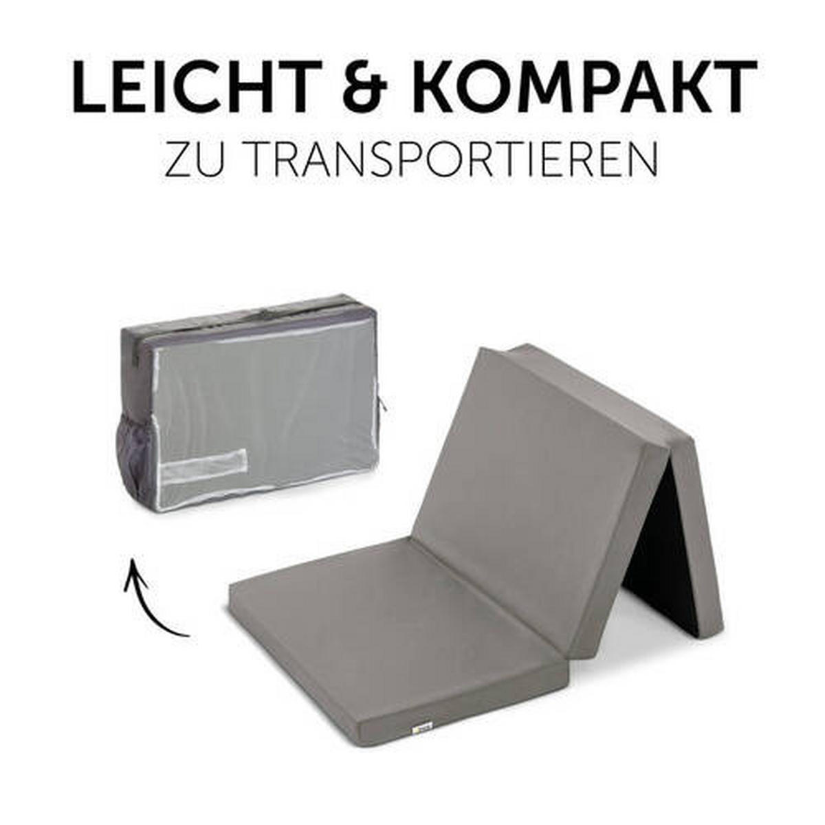 REISEBETTMATRATZE hauck  - Grau, Basics, Textil (60/120cm) - Hauck