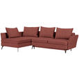 ECKSOFA in Webstoff Rostfarben  - Rostfarben/Schwarz, Design, Textil/Metall (182/280cm) - Carryhome