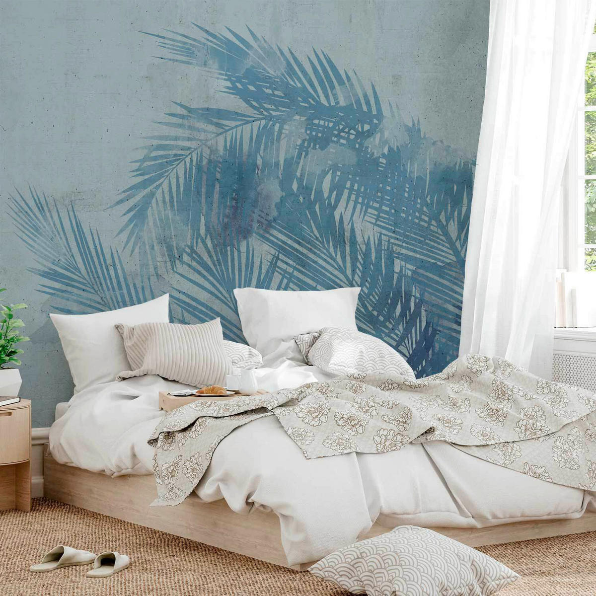 FOTOTAPET 150/105 cm  - blå/grå, Lifestyle, textil (150/105cm) - artgeist