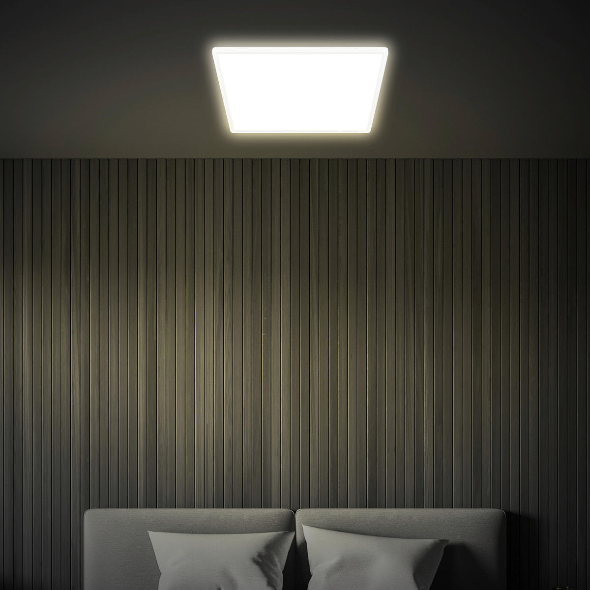 LED-PANEEL Tava 56/56/2,5 cm   - Weiß, Basics, Kunststoff (56/56/2,5cm)