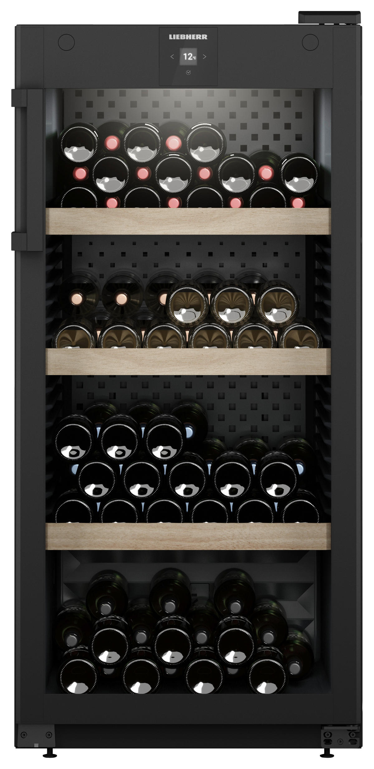 WEINKÜHLSCHRANK WPbl 4201  - Schwarz, Basics, Glas/Metall (59,7/128,4/76,3cm) - Liebherr