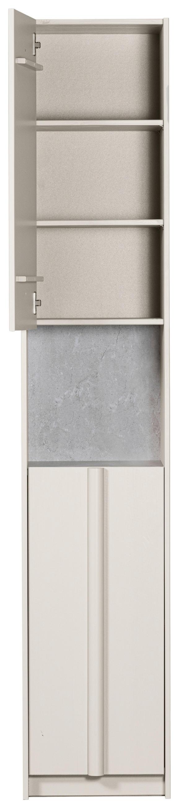 GARDEROBENSCHRANK Basu  in 40/210/42 cm  - Hellgrau, Design, Holz (40/210/42cm) - Livetastic