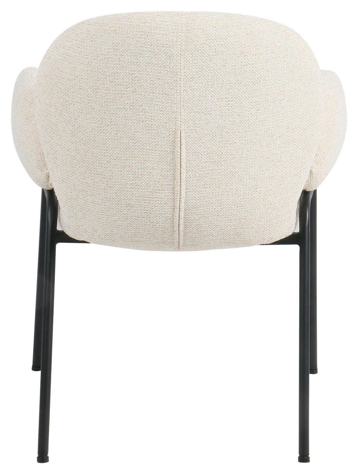 ARMLEHNSTUHL  in Eisen Leinenoptik  - Beige/Schwarz, MODERN, Textil/Metall (60/81/61cm) - MID.YOU