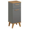 UNTERSCHRANK 35,5/89,5/33 cm   - Eichefarben/Grau, Design, Glas/Holzwerkstoff (35,5/89,5/33cm) - Xora