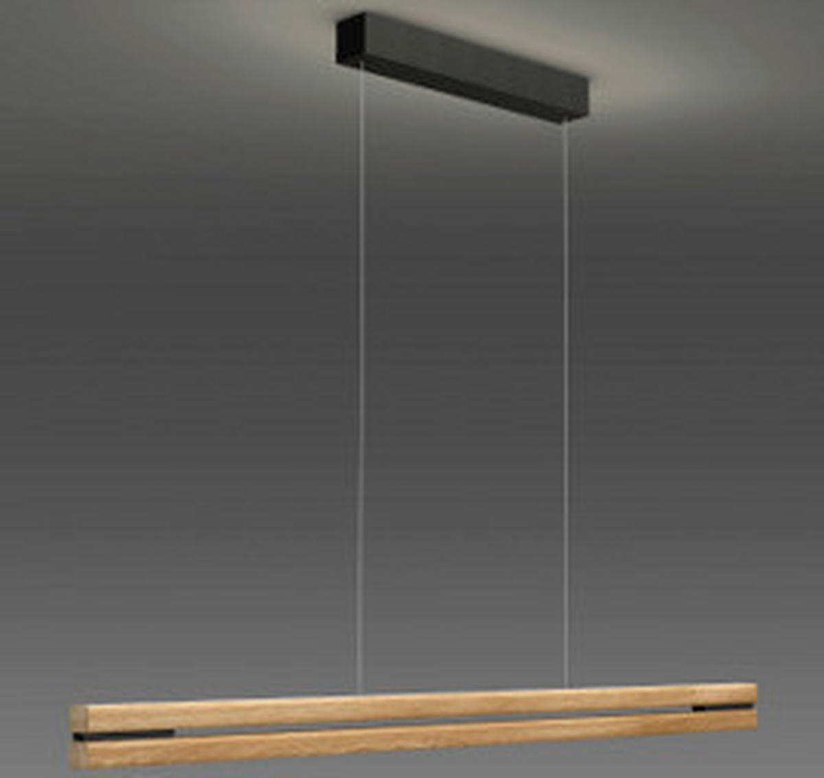 LED-HÄNGELEUCHTE  - Eschefarben/Schwarz, Natur, Holz/Kunststoff (120/150/6,5cm)