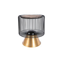 BEISTELLTISCH in Metall, Stein  - Goldfarben/Schwarz, Basics, Stein/Metall (51/56,5/51cm) - Kayoom