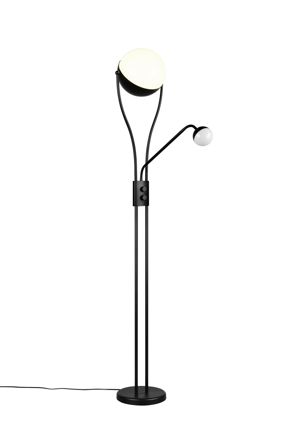 LED-STEHLEUCHTE - Weiss/Schwarz, Design, Kunststoff/Metall (30/180cm) - Trio Leuchten