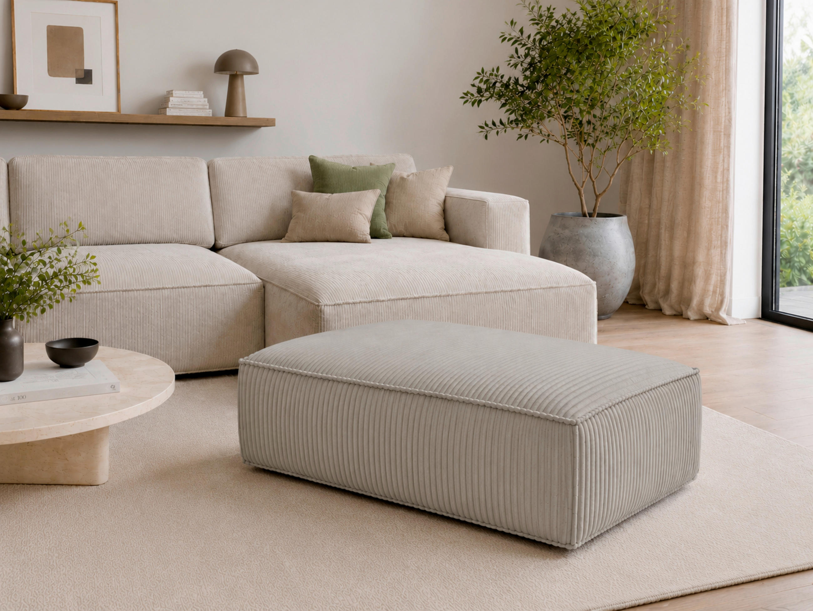 Livetastic TABURET, textil, kompozitní dřevo, 105/43/65 cm