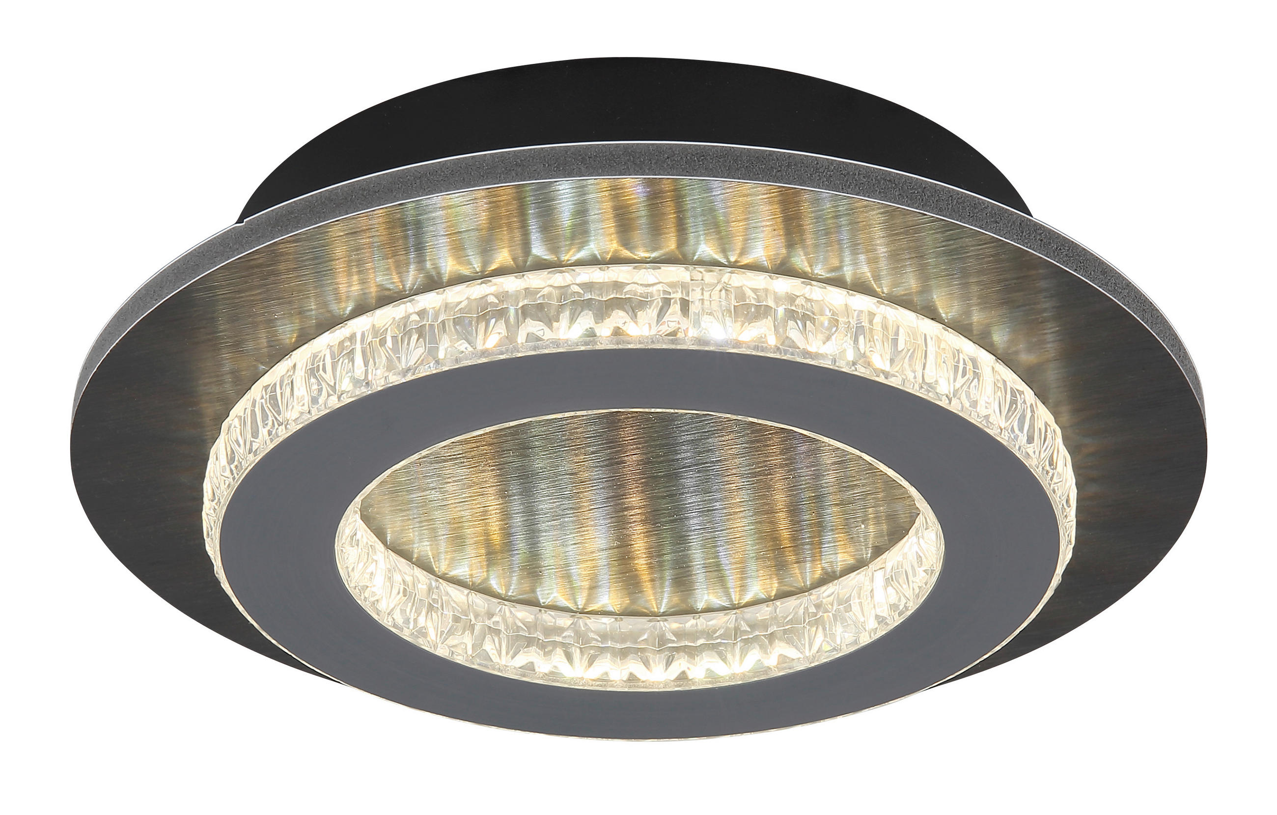 LED-DECKENLEUCHTE 20/5,5 cm   - Klar/Anthrazit, Design, Kunststoff/Metall (20/5,5cm) - Globo