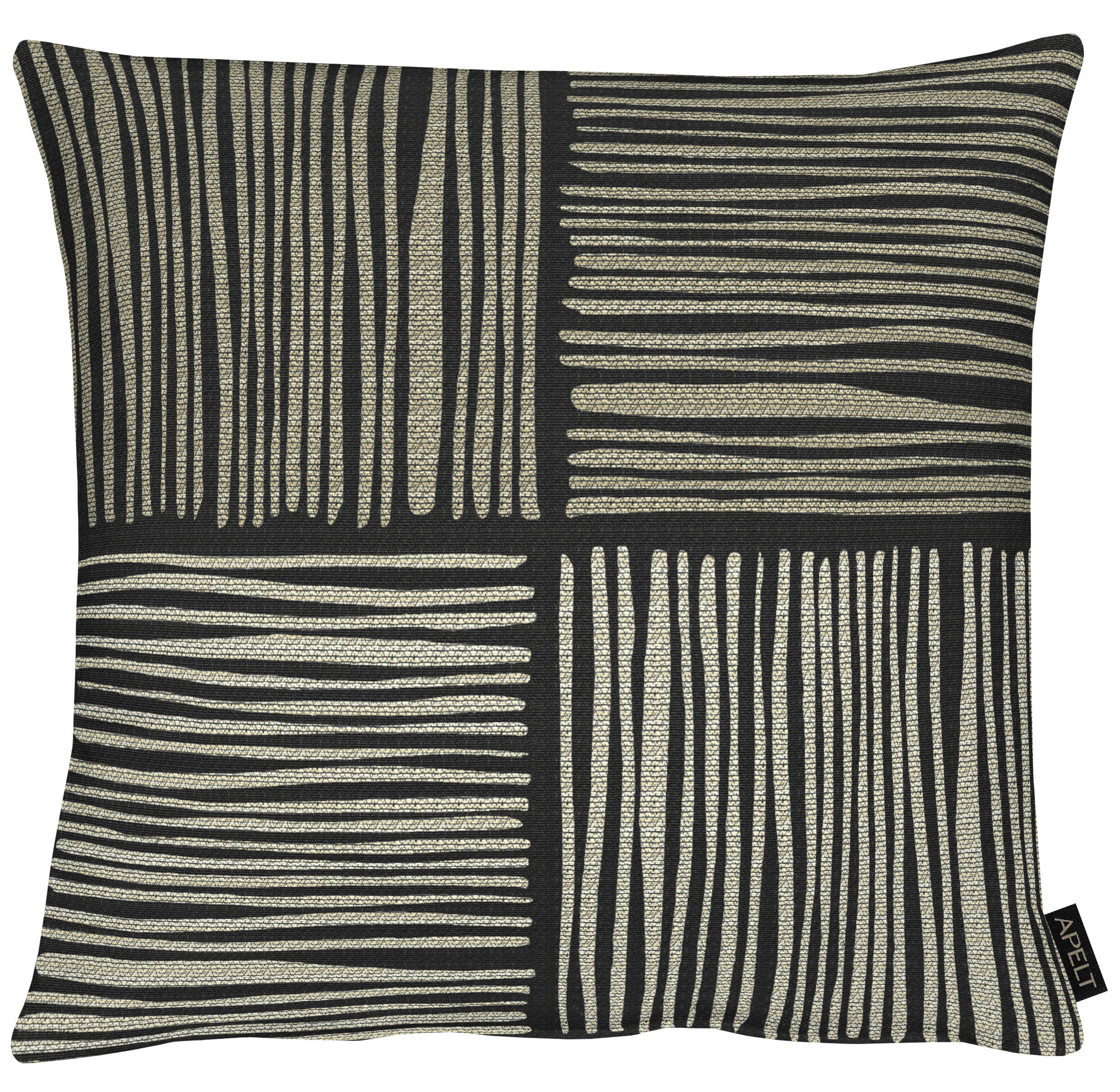 KISSENHÜLLE 49/49 cm - Taupe/Anthrazit, Design, Textil (49/49cm) - Apelt