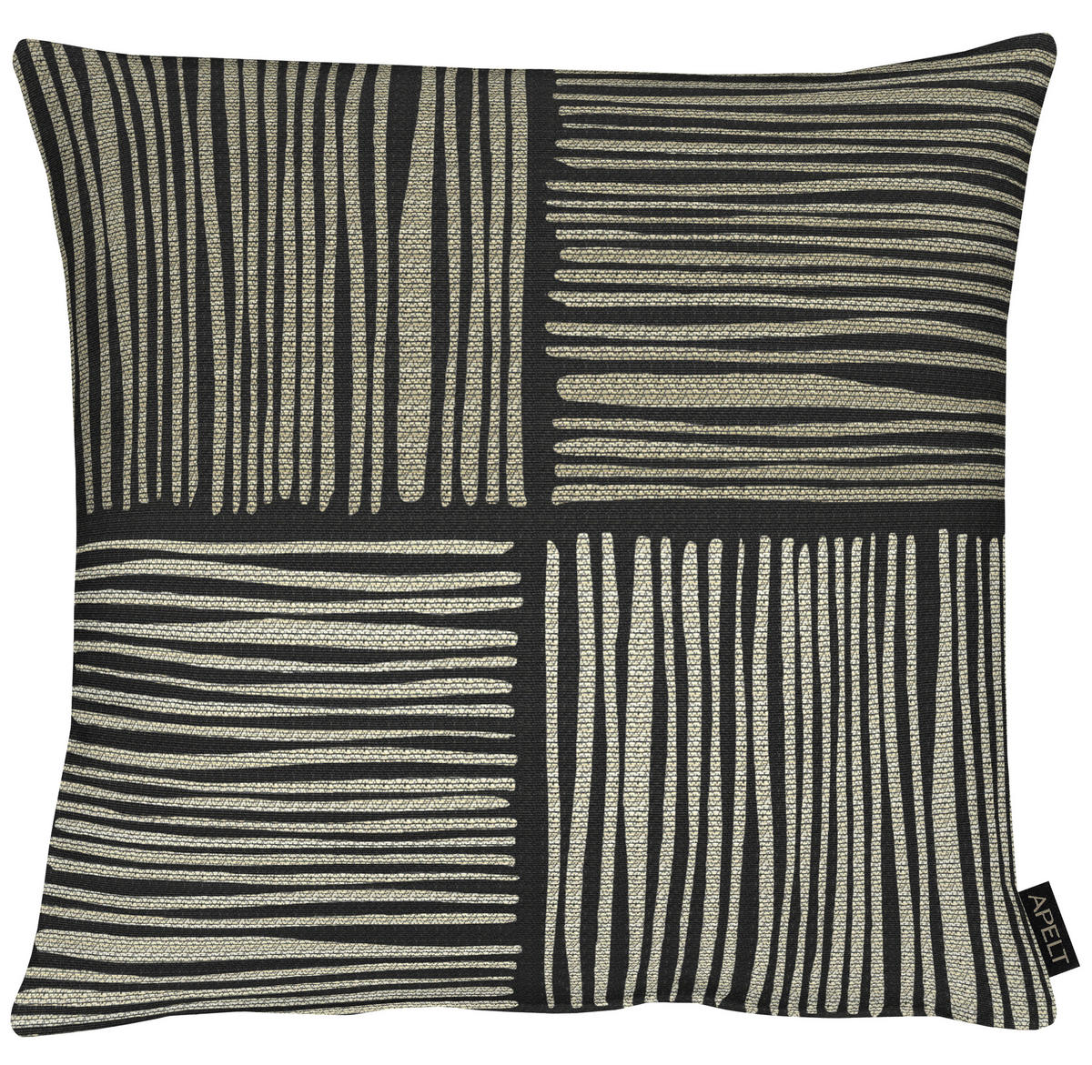 ZIERKISSEN 48/48 cm  - Taupe/Anthrazit, Design, Textil (48/48cm) - Apelt