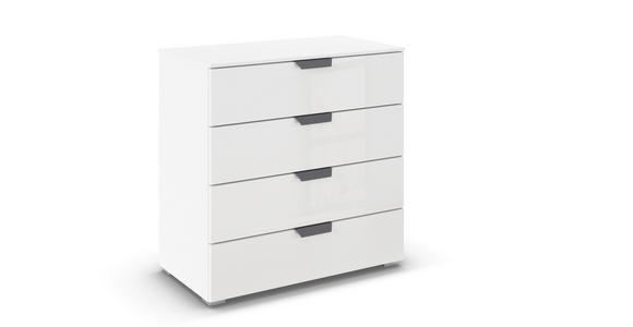 KOMMODE  in 80/81/42 cm  - Dunkelgrau/Weiß, Design, Glas/Holzwerkstoff (80/81/42cm) - Carryhome