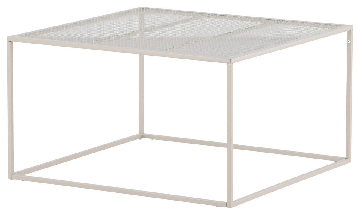 COUCHTISCH 80/80/45 cm quadratisch Beige  - Beige, Design, Metall (80/80/45cm) - Livetastic