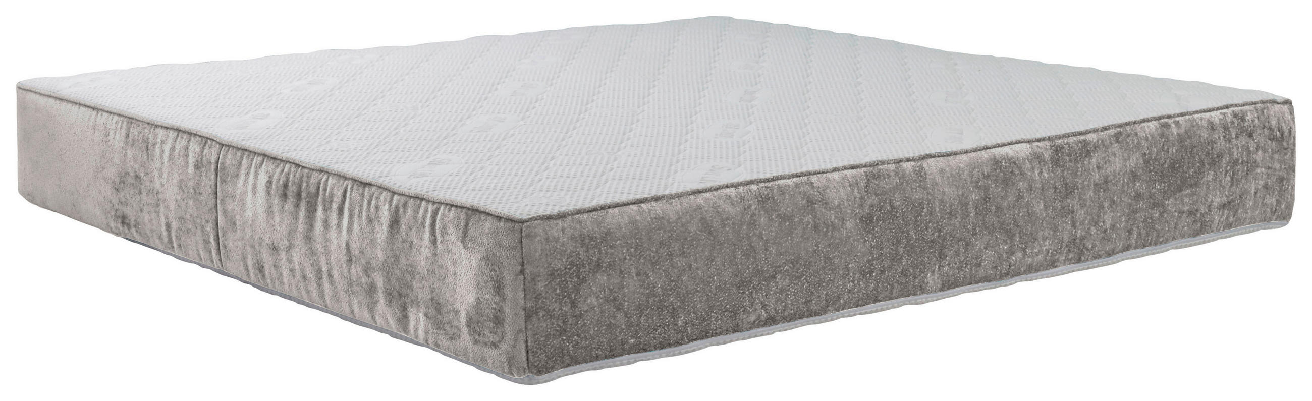 TASCHENFEDERKERNMATRATZE 180/200 cm H2 = mittel  - Weiss/Grau, Trend, Textil (180/200cm) - Esposa
