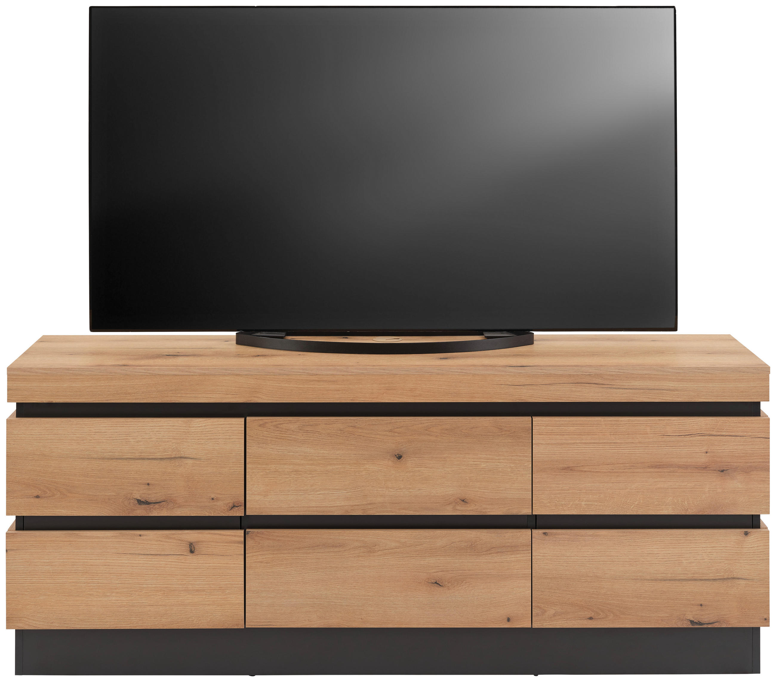 Tv-element Corte Grau/eiche Dekor B: 161,8 Cm