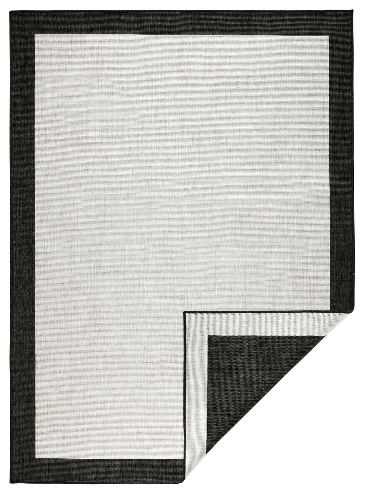 OUTDOORTEPPICH 80/150 cm Twin Schwarz, Creme  - Creme/Schwarz, Design, Kunststoff (80/150cm) - Hanse Home