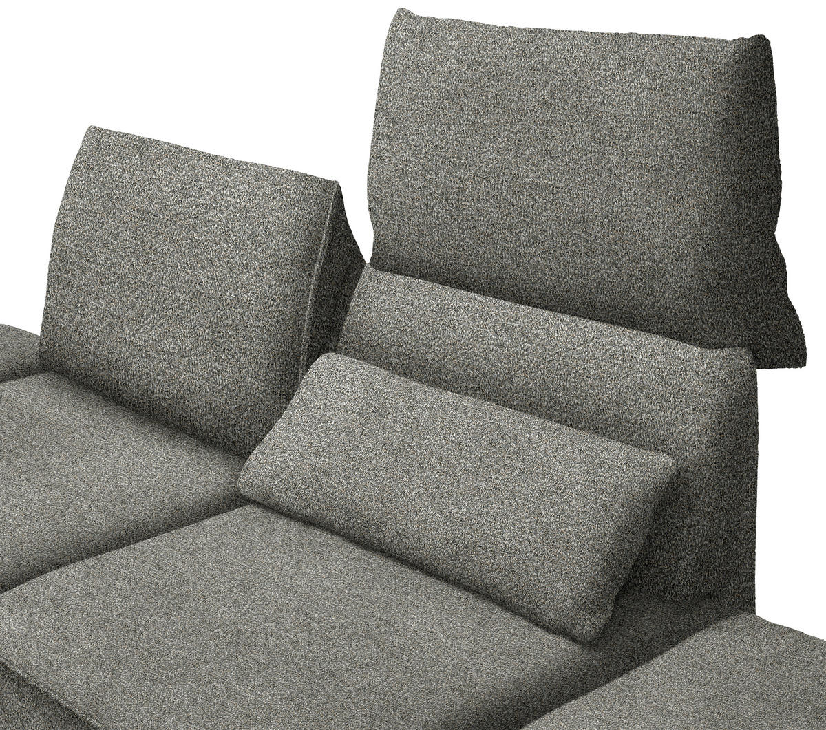 ECKSOFA  in Chenille Graubraun  132/240 cm  - Graubraun/Schwarz, Design, Holz/Textil (132/240cm) - Koinor
