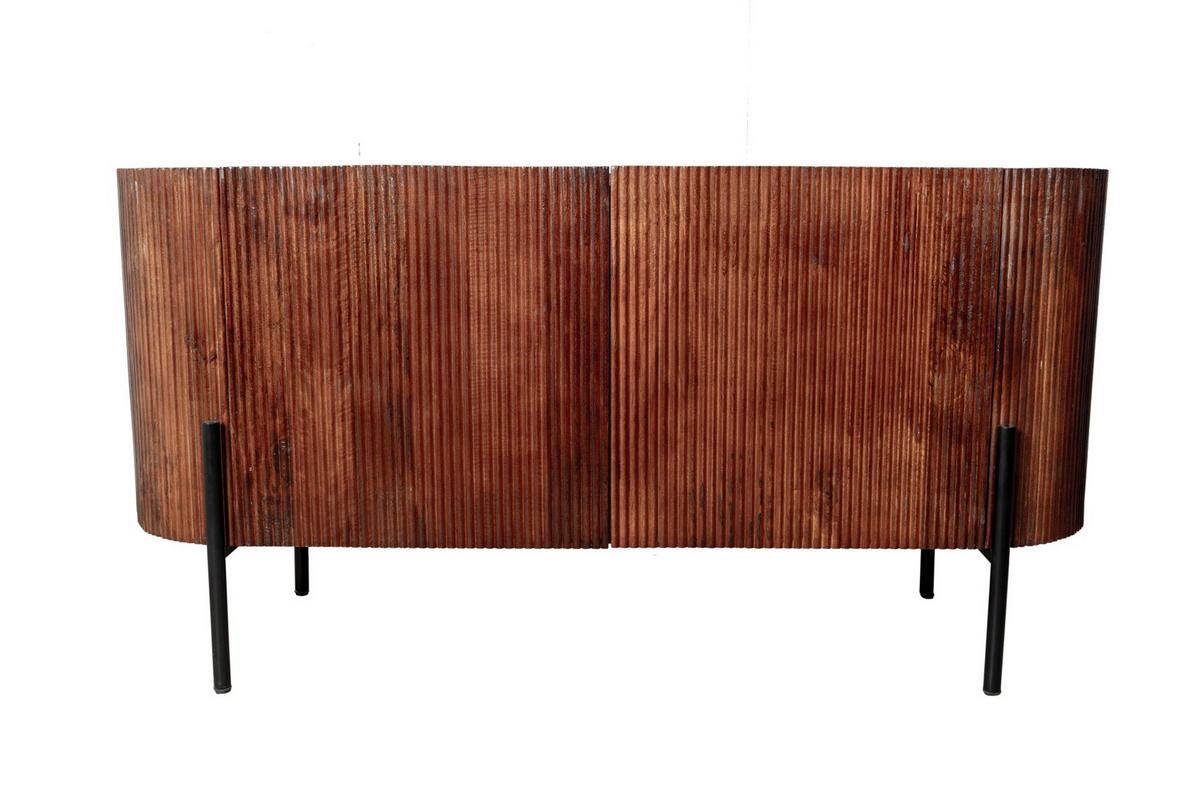 SIDEBOARD  in 150/75/45 cm  - Schwarz/Braun, Design, Holz/Metall (150/75/45cm) - Livetastic