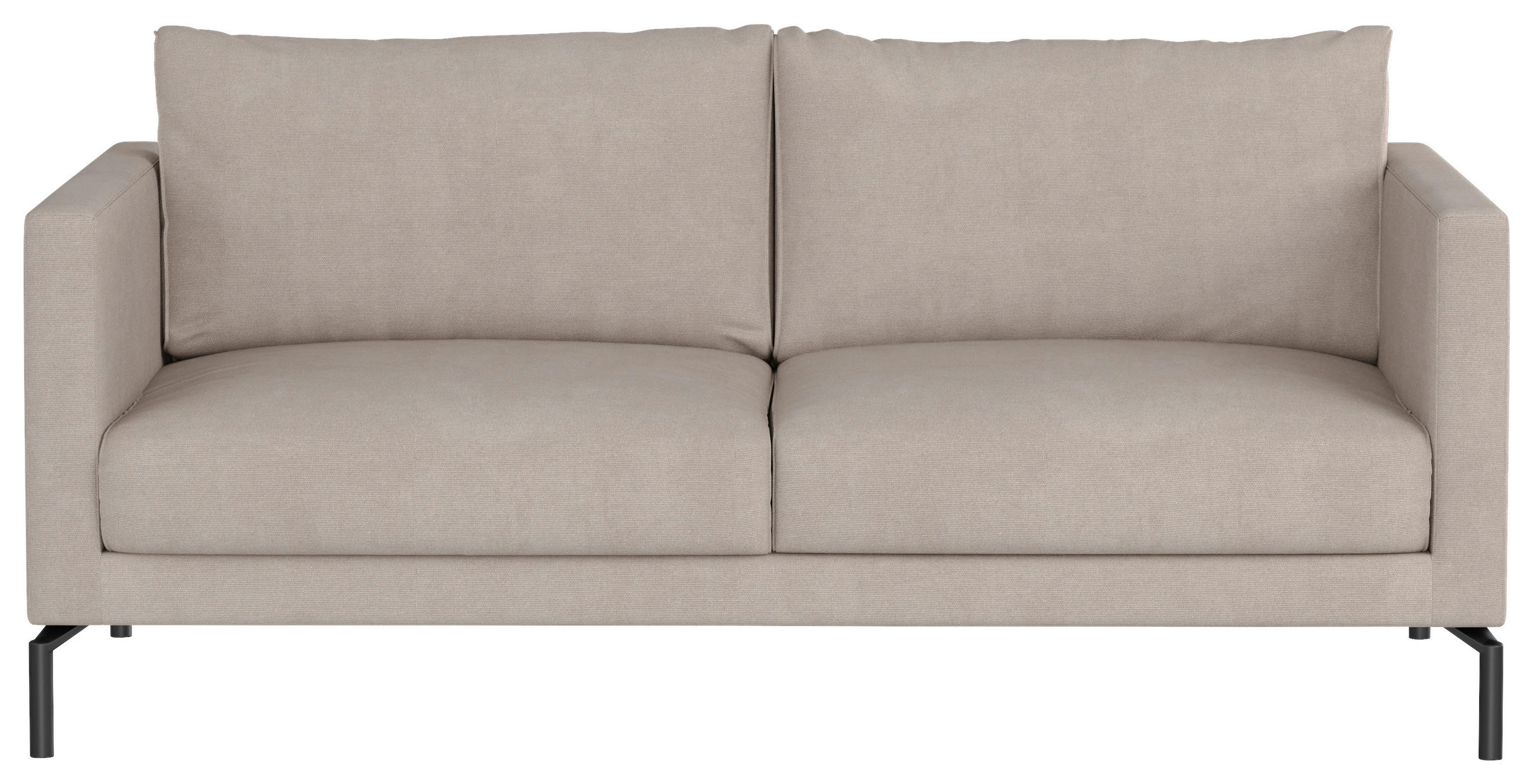 2-SITS SOFFA i trä, metall, textil beige  - beige/svart, Klassisk, metall/trä (178/85/93cm) - Hom`in