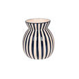 VASE 19 cm  - Weiß/Dunkelblau, LIFESTYLE, Keramik (16,5/19cm) - Ambia Home