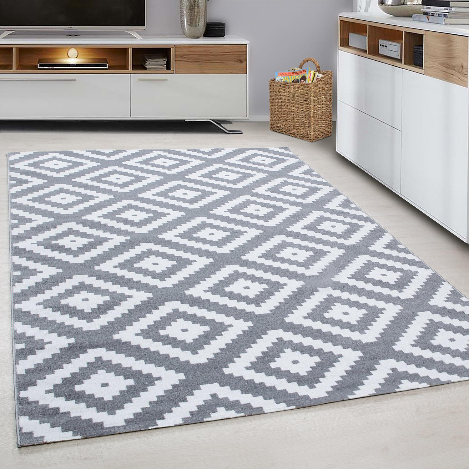 TKANÝ KOBEREC, 200/290 cm, šedá - šedá, Konvenční, textil (200/290cm) - Novel