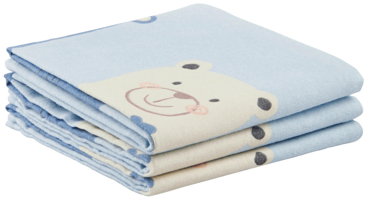 TEXTILPELENKA 3 részes  - kék, Basics, textil (75/75cm) - My Baby Lou