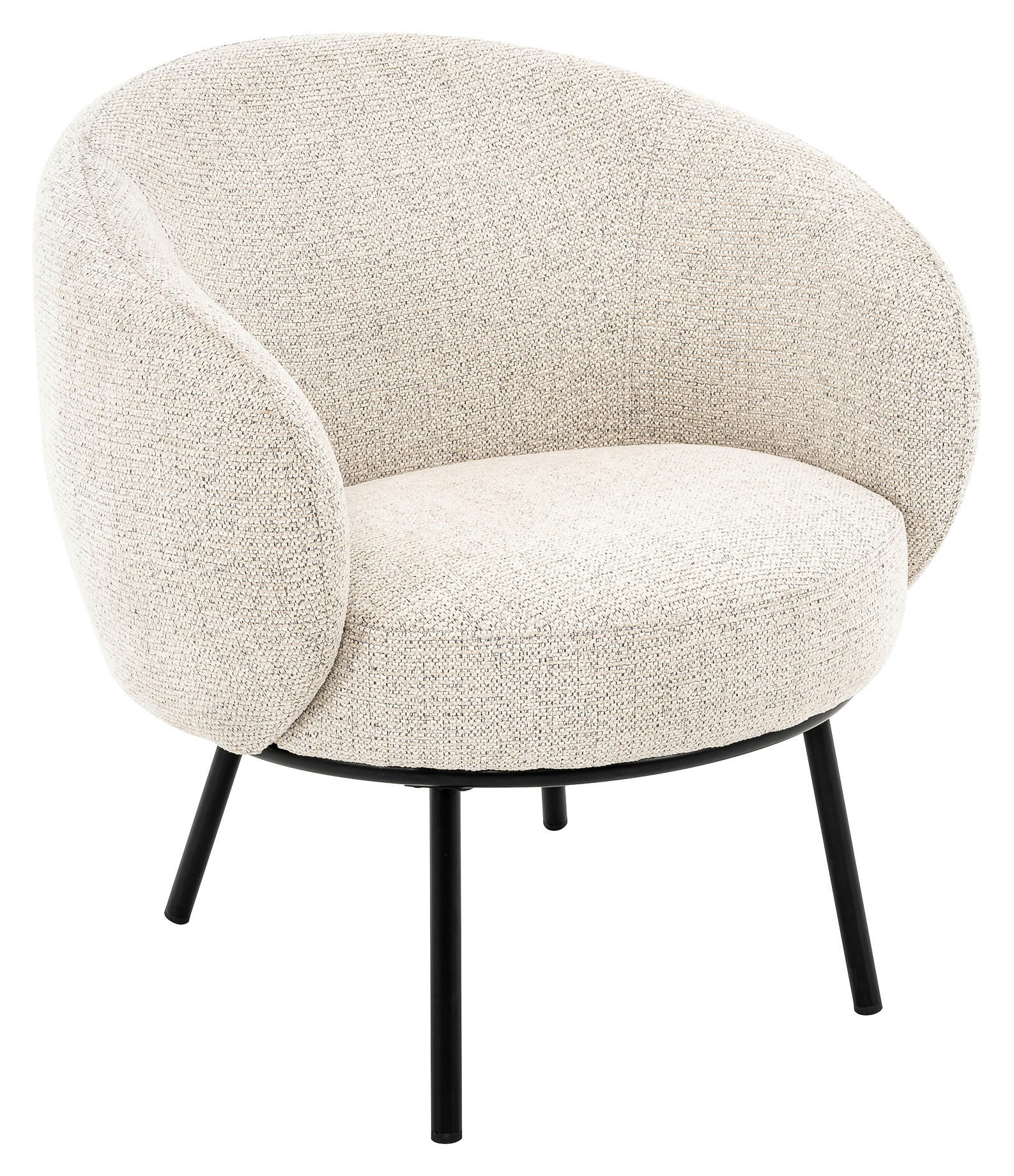 DESIGNFÅTÖLJ i metall, textil svart, ljusgrå  - ljusgrå/svart, Design, metall/textil (78/79/74cm) - Lomoco