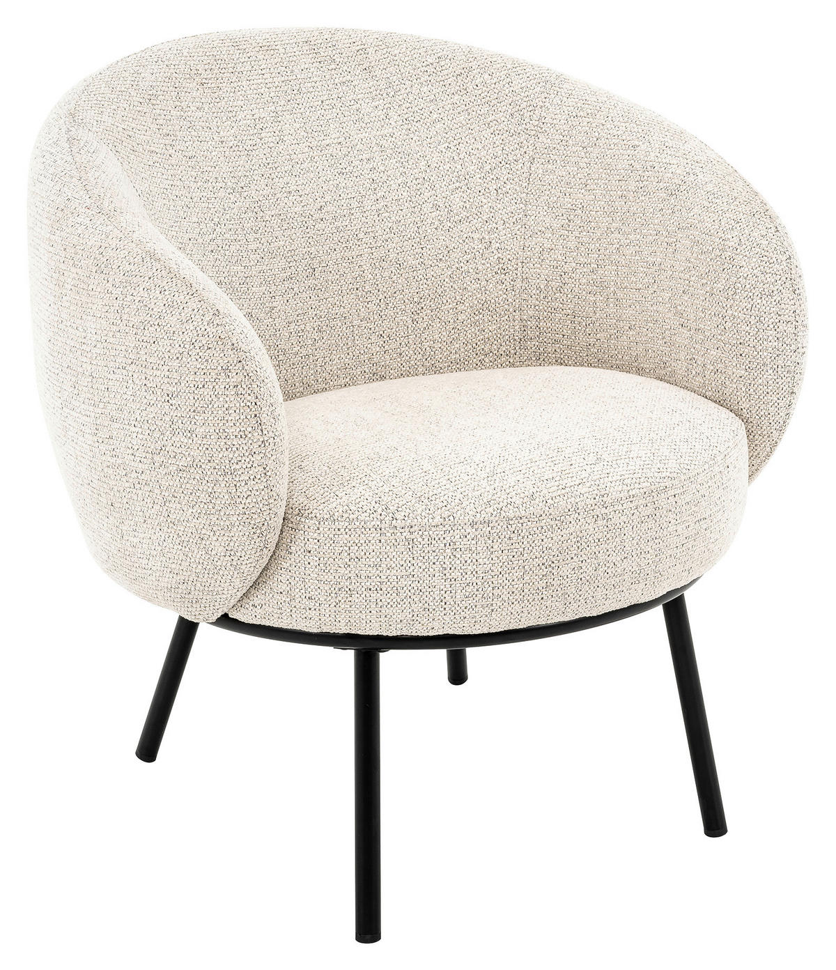 DESIGNFÅTÖLJ i metall, textil svart, ljusgrå  - ljusgrå/svart, Design, metall/textil (78/79/74cm) - Lomoco