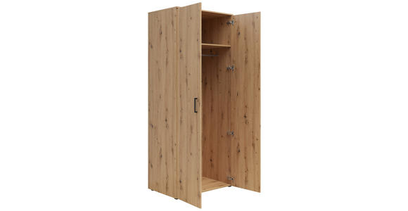 MEHRZWECKSCHRANK 80/195/52 cm  - Anthrazit/Schwarz, MODERN, Holzwerkstoff/Kunststoff (80/195/52cm) - Carryhome