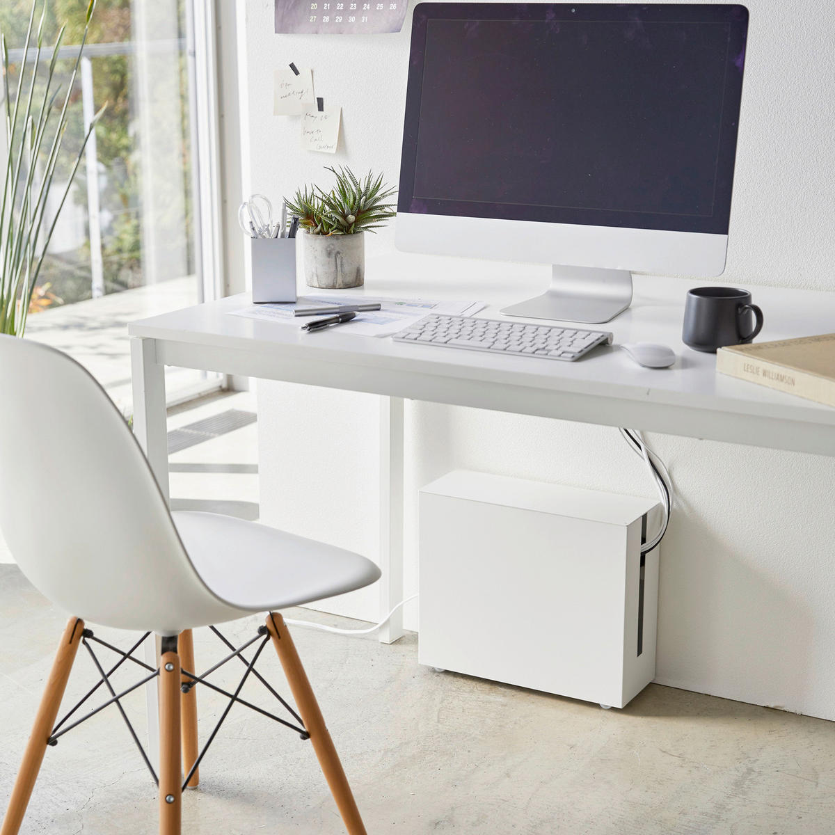 AUFBEWAHRUNGSBOX 15/40/34.5 cm  - Weiss, Basics, Metall (15/40/34.5cm)