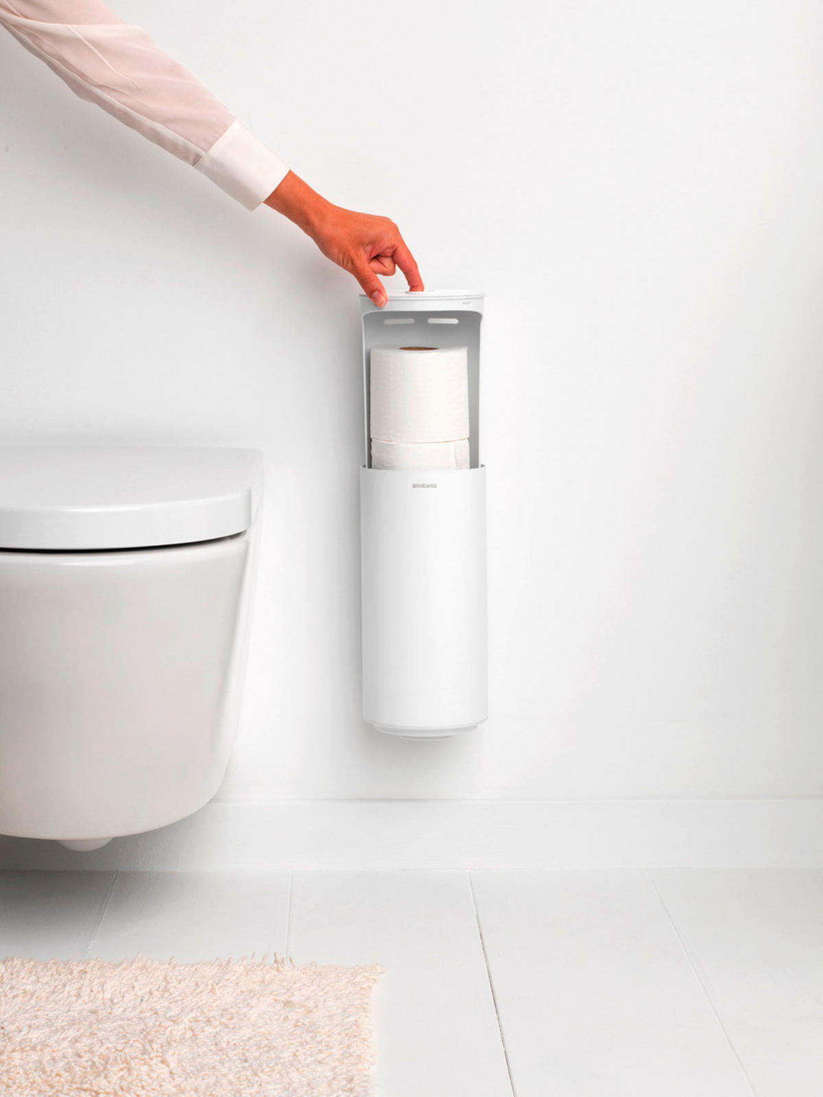 TOILETTENPAPIERHALTER - Weiß, Basics, Metall (13.7/28.9cm) - Brabantia