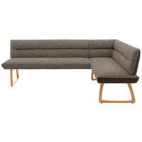 ECKBANK 237/162 cm  in Braun, Hellbraun  - Hellbraun/Eichefarben, Design, Holz/Textil (237/162cm) - Koinor