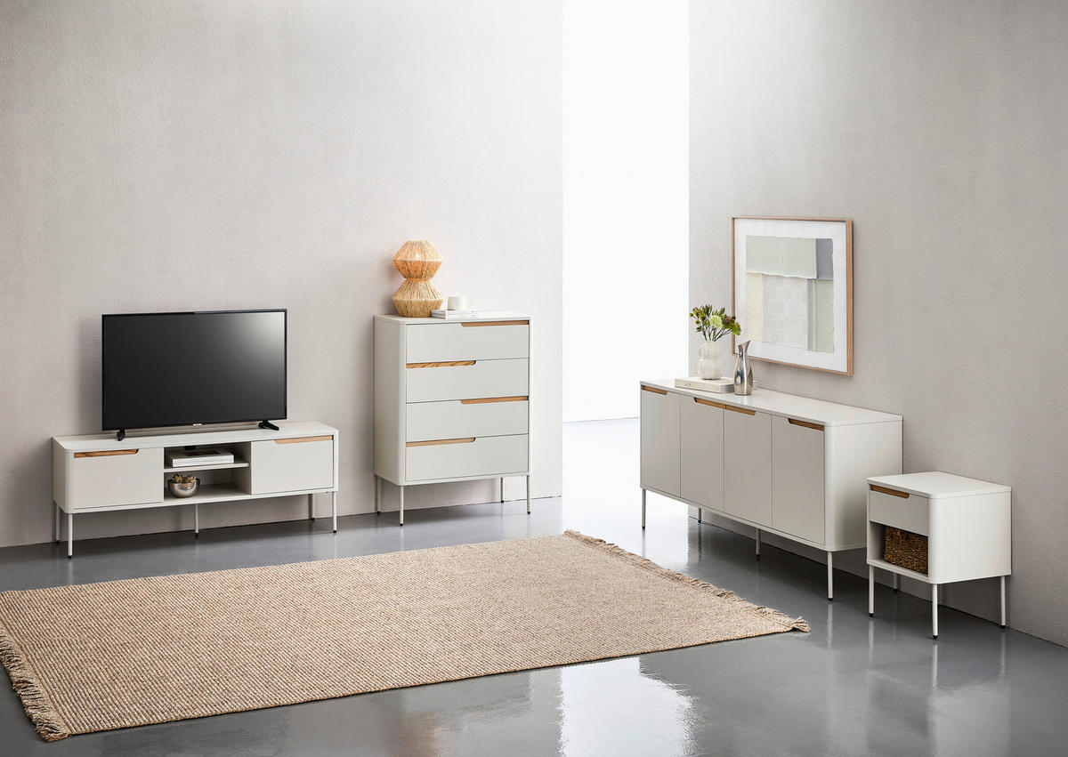 SIDEBOARD  170/75/40 cm  - Eichefarben/Grauweiß, Design, Holz/Holzwerkstoff (170/75/40cm) - Carryhome