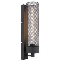 WANDLEUCHTE 9,5/41 cm   - Schwarz, Design, Metall (9,5/41cm) - Globo