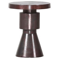 BEISTELLTISCH 36/36/46 cm Bronzefarben rund  - Bronzefarben, Design, Metall (36/36/46cm)