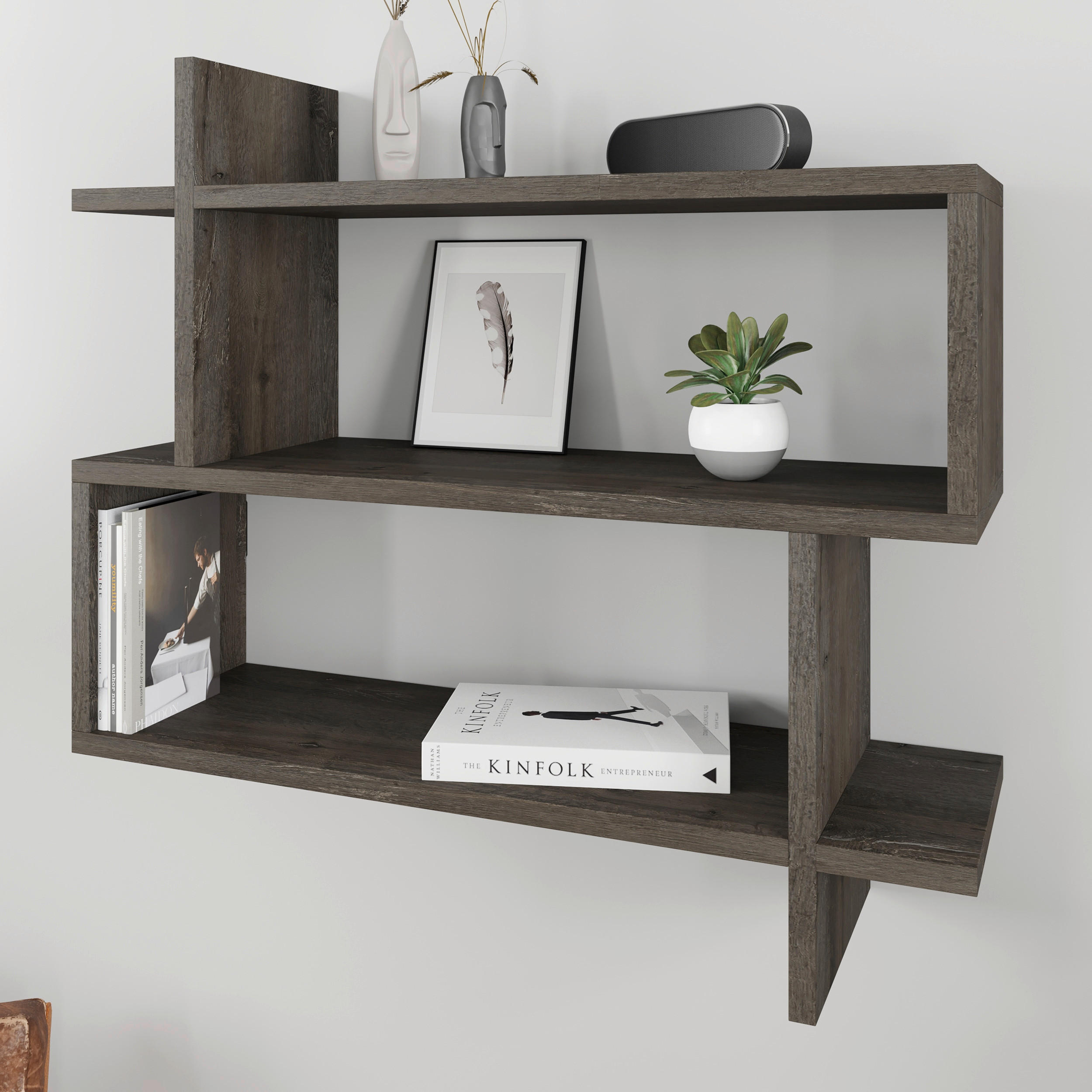 WANDBOARD Dunkelbraun  - Dunkelbraun, Design, Holzwerkstoff (70/65/22cm) - Livetastic